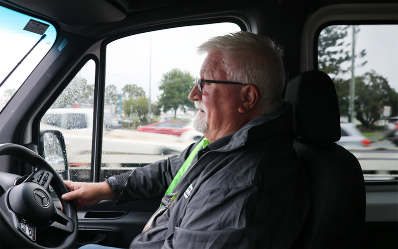 Jack, long-time driver at WMQ transport services