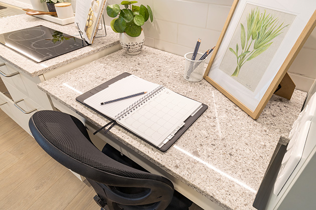 Adjustable kitchen bench at disability accomodation in Murarrie, Brisbane