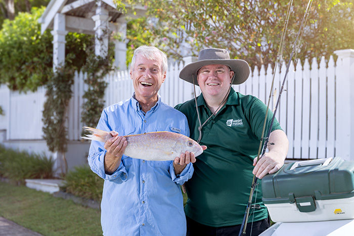 Home Care Brisbane - Staff and client go fishing