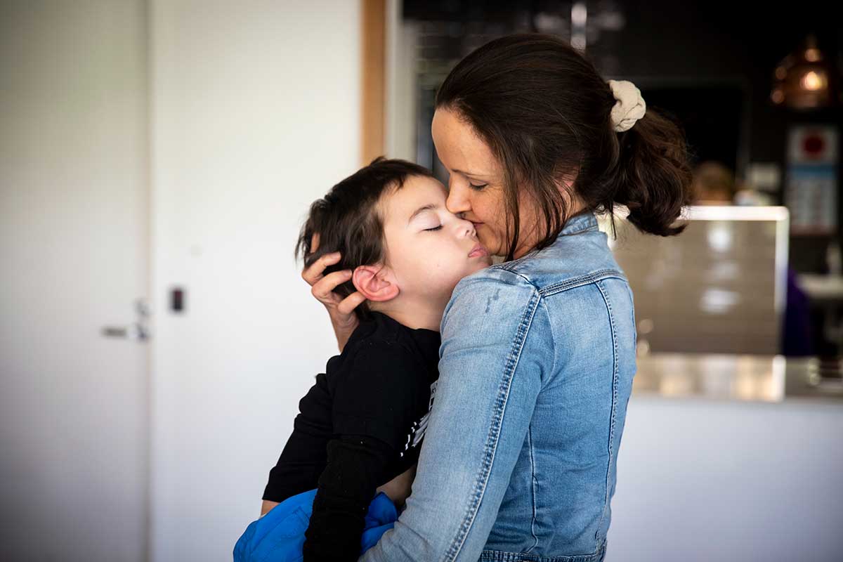 Precious moments at Hummingbird House - Mother holding her child