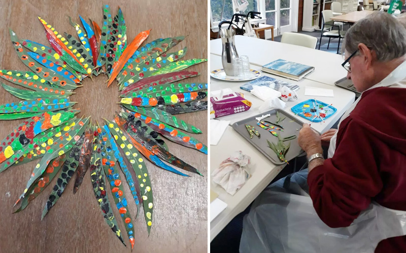 NAIDOC week arts and craft at a WMQ respite care centre in Brisbane.
